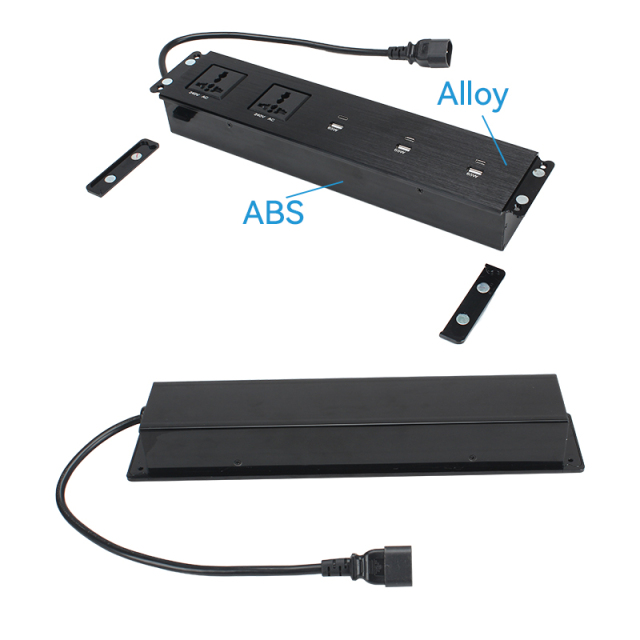 High Quality Desktop Recessed Power Socket With 3 Universal Outlets+3 65W USB-A/C Charging