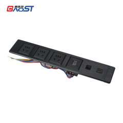 Multimedia Desktop China Outlets Recessed Power Socket With CAT6+HDMI+2 USB