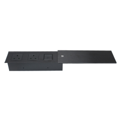 Conference Sliding Hidden Integrated UK Socket 2 Outlets 1 USB-A/C