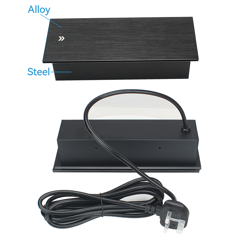 Conference Sliding Hidden Integrated UK Socket 2 Outlets 1 USB-A/C