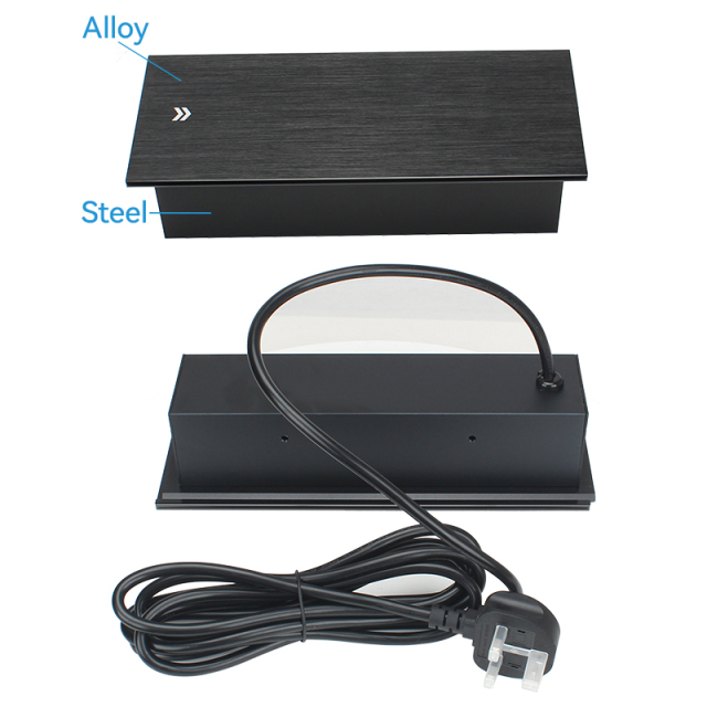 Conference Sliding Hidden Integrated UK Socket 2 Outlets 1 USB-A/C