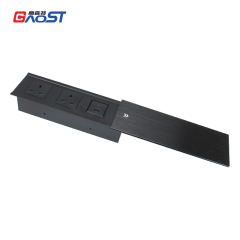 Conference Sliding Hidden Integrated UK Socket 2 Outlets 1 USB-A/C