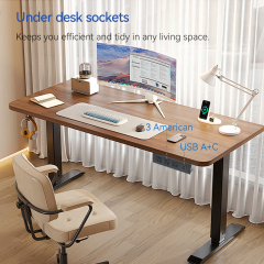 Alloy Panel Under Desk Power Socket 3 US Outlets With 1 USB-A/C