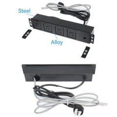 Desktop Built In Power Socket With 4 China Outlets 1 CAT6