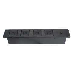 Desktop Built In Power Socket With 4 China Outlets 1 CAT6