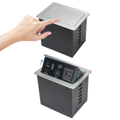 High Quality Multifunctional Desktop Pop Up Extension Socket With 1 CAT3/6 +1 USB Data Port+1 HDMI +1 MIC+1 China Outlet