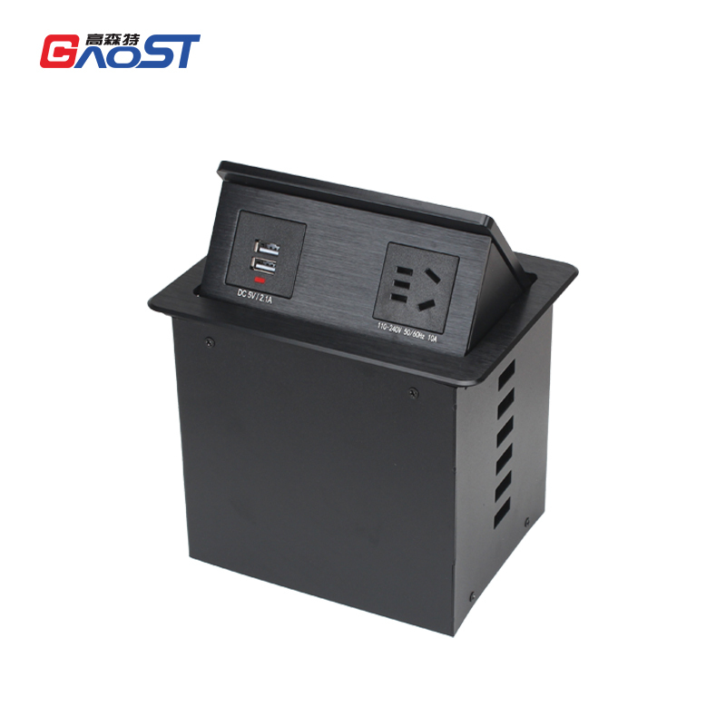 Desktop Recessed Pop Up Socket With 2 USB-A Charging 1 China Outlet