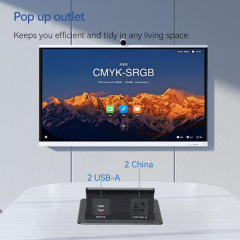 Desktop Recessed Pop Up Socket With 2 USB-A Charging 1 China Outlet