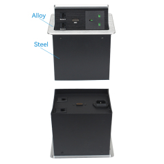 HIgh Quality Alloy Desktop Pop up Socket With 1 UK outlet+2 CAT6+1 HDMI