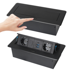 Conference Table Pop Up Schuko Socket With USB-A/C Charging and Switch