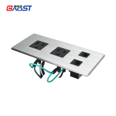 Factory Price Desktop Recessed Multi-functional Power Socket With 2 TR outlets+2 CAT6