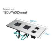 Factory Price Desktop Recessed Multi-functional Power Socket With 2 TR outlets+2 CAT6