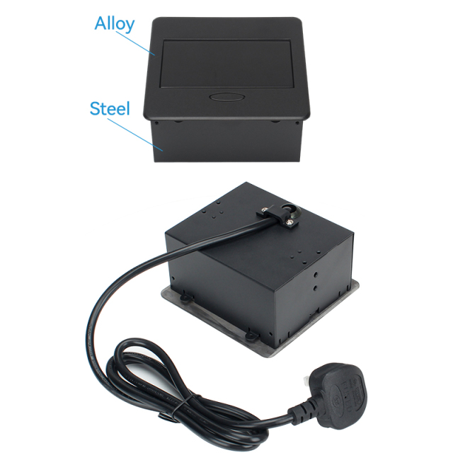 High Quality Desktop Pop Up Multi-functional Power Socket with 1 UK Outlet 2 USB-A