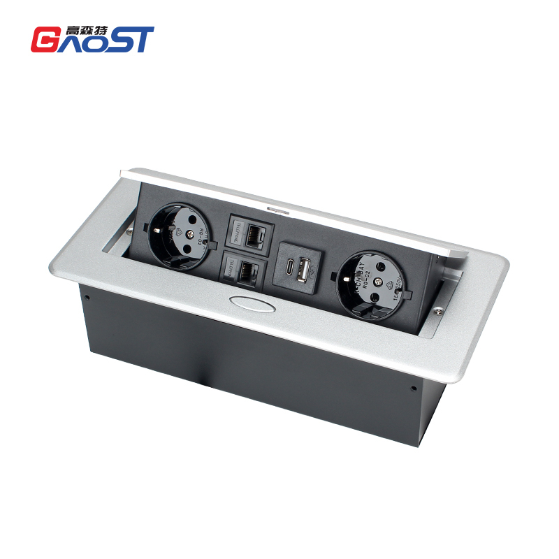 UL CUL Certified Desktop Pop Up Multi-functional Power Socket For Conference