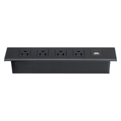 High Quality Desktop Recessed Power Socket With 4 US Outlets 2 USB-A