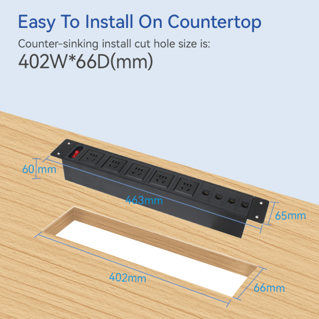 Factory Price Multi-functional Desktop Recessed In Socket For Conference
