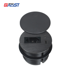 Hot Sale Desktop Round Grommet With Brazil Outlet 1 USB-A&C Charging