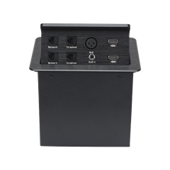 Media Hub desktop Data Box Built in Pop Up Socket With Weak Modules