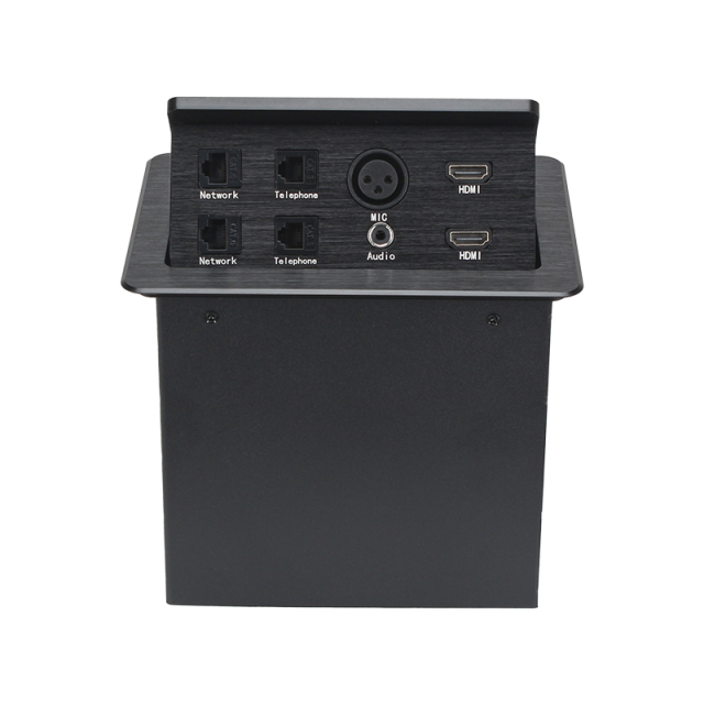 Media Hub desktop Data Box Built in Pop Up Socket With Weak Modules