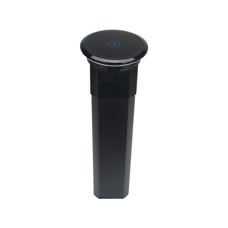Kitchen Pneumatic Pop Up Socket With Speaker Tempered Glass Panel With Wireless Charging Elevate your kitchen experience with style and functionality