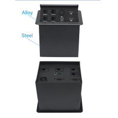 Media Hub desktop Data Box Built in Pop Up Socket With Weak Modules