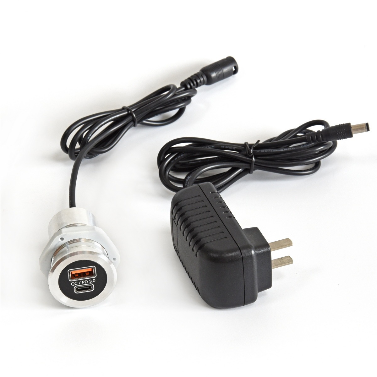 Round USB Charger USB-A&C QC3.0 For Sofa
