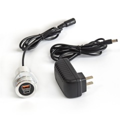 Round USB Charger USB-A&C QC3.0 For Sofa