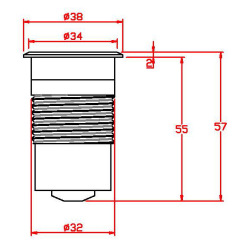 Round USB Charger USB-A&C QC3.0 For Sofa