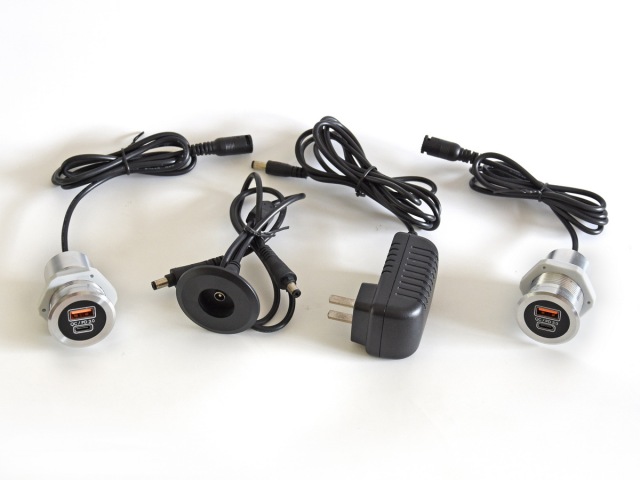 Round USB Charger USB-A&C QC3.0 For Sofa