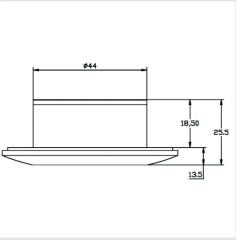 Round Sofa Charger With 2 USB-A Easy To Install On Your Sofa