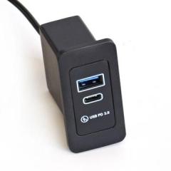 Sofa Embedded USB Charger USB-A&C QC/PD3.0