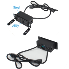 Embedded Style Power Socket Alloy Socket With USB-A Charging For Furniture