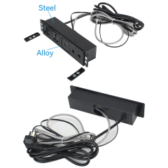 Hot Sale Alloy Power Socket Multifunctional Socket 2 Universal Outlets 2 USB-A Charging 1 CAT3 1 CAT6