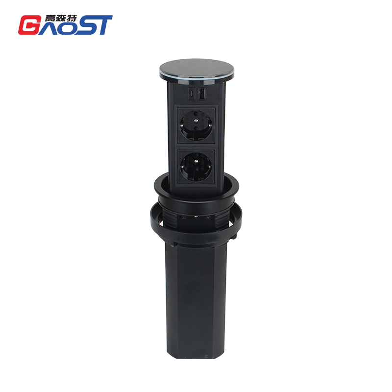New Style Kitchen Pneumatic Pop up socket with 15W QI