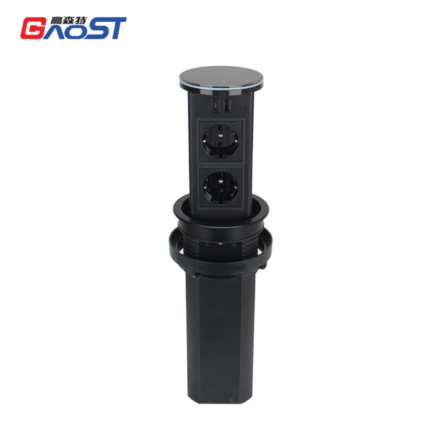 New Style Kitchen Pneumatic Pop up socket with 15W QI