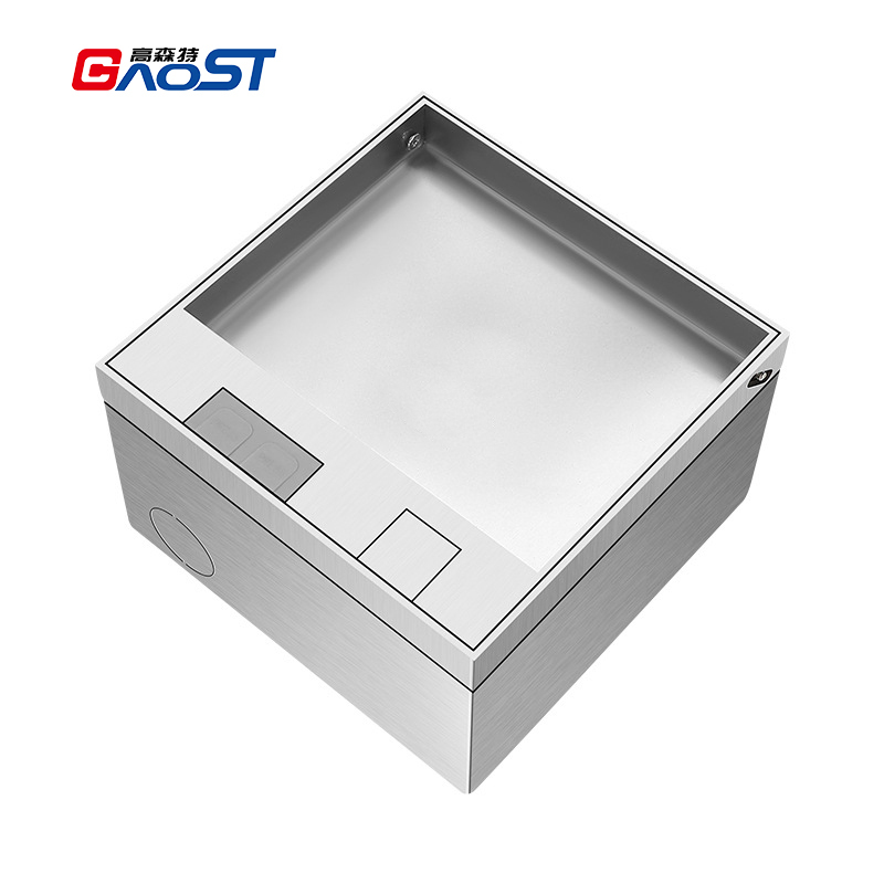 Silver Gray Invisible Opening Floor Socket Multi-function Hidden Floor Socket Box 13A UK Socket
