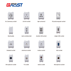 Silver Gray Invisible Opening Floor Socket Multi-function Hidden Floor Socket Box 13A UK Socket
