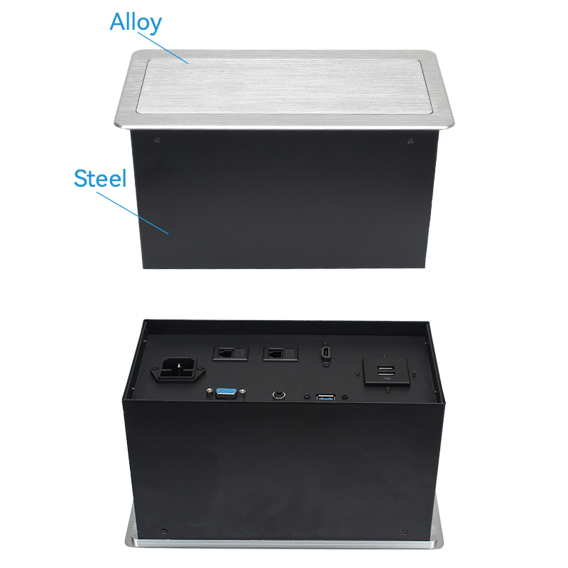 Desktop Pop Up Multifuntional Power Socket With Weak Current Modules