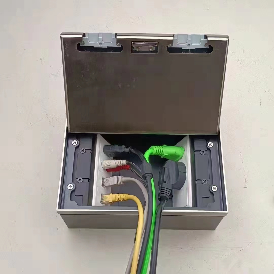 stainless steel opening floor outlet/ raised floor socket outlet socket stainless steel material