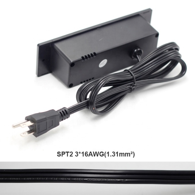 3 AC Outlet Power Strip with Dual 1A USB Furniture Hidden Charging Station for Side Table