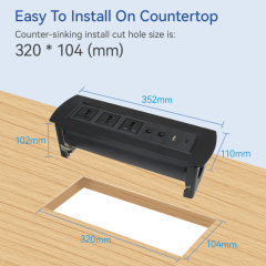 Manual Rotary Socket Power Customized Modules Easy To Install On Desktop And Furniture