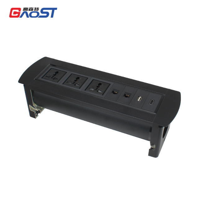 Manual Rotary Socket Power Customized Modules Easy To Install On Desktop And Furniture