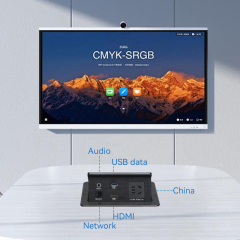 Multimedia Desk recessed Power Socket With AUDIO CAT6 HDMI And USB Date Port