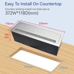 Conference Flip Up Power Socket With Universal Outlets USB-A&C Charging and Cable Through
