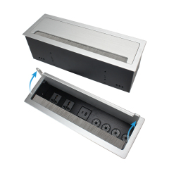 Conference Flip Up Power Socket With Universal Outlets USB-A&C Charging and Cable Through