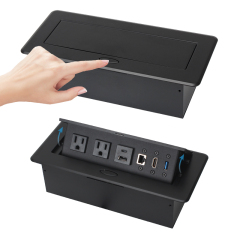 2 Way Pop Up Multifunctional Power Socket With CAT6 HDMI and USB Date Port For Conference