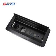 Conference Flip Up Power Socket With EU Outlets HDMI TYPEC