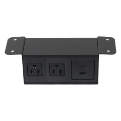 Wholesale Alloy Power Strip Under Desk Socket 2 USA Outlets 1 USB-A+C Charging
