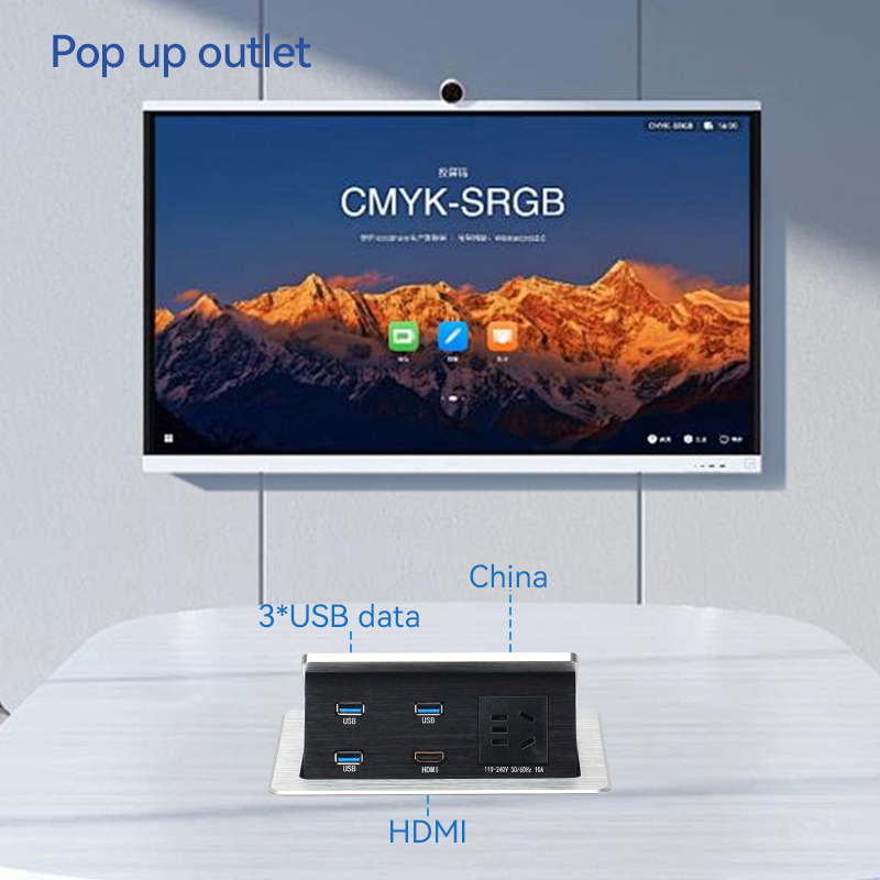 Wholesale Table Pop Up Media Hub with 1 AC 3 USB Date Port and 1 HDMI