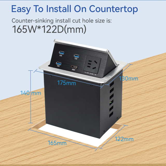 Wholesale Table Pop Up Media Hub with 1 AC 3 USB Date Port and 1 HDMI
